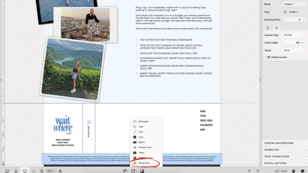 how to add Instagram feed to showit website