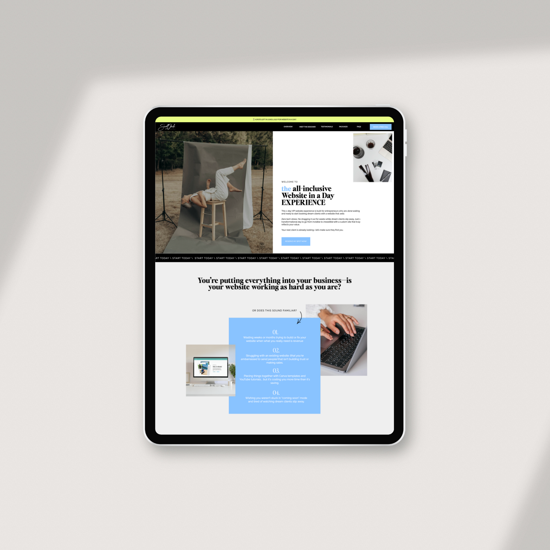 how to structure a sales page